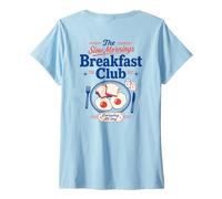 Mujer Breakfast Club Mañanas lentas Brunch Amante Huevos Tostada Camiseta Cuello V