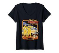 Mujer Breaking Bad My First Chemistry Lab Vintage Design TV Show Camiseta Cuello V