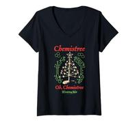 Mujer Breaking Bad Oh Chemistree Funny Christmas Science Humor Camiseta Cuello V