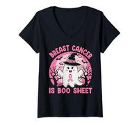 Mujer Breast Cancer Is Boo Sheet Camiseta Cuello V