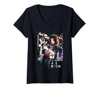 Mujer Brian May Queen Guitarrista Freddie Mercury Homenaje a Wembley Camiseta Cuello V