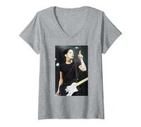 Mujer Brian Molko Placebo T En El Parque Mercado Negro Música 2001 Camiseta Cuello V