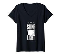 Mujer Brilla Tu Luz Brilla Tu Luz Brilla Camiseta Cuello V