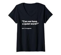 Mujer British Translation: Can We Have a Quiet Word? Camiseta Cuello V
