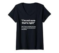 Mujer British Translation: I'm Not Sure That's Right Camiseta Cuello V