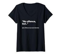 Mujer British Translation: No Offence, But.. Camiseta Cuello V