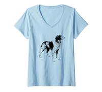 Mujer Brittany Spaniel Camiseta Brittany Hunting Dog tee Shirt Camiseta Cuello V