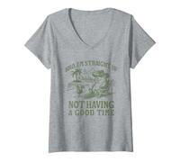 Mujer Bro I'm Straight Up Not Have a Good Time Funny Beaver Camiseta Cuello V