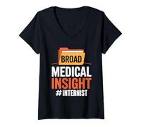 Mujer Broad Medical Insight Internista Internista de Medicina Interna Camiseta Cuello V