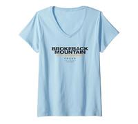 Mujer Brokeback Mountain 20th Anniversary Black Logo Camiseta Cuello V