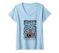 Mujer Broken and Dead Inside Dark Floral Skull Camiseta Cuello V