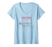 Mujer Brooklyn Tren Long Island Ferrocarril Carretera Tren Transporte Ferro Camiseta Cuello V