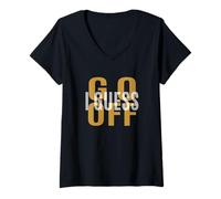 Mujer Brown Don't Let Me Stop You... Gráfico Marrón Camiseta Cuello V