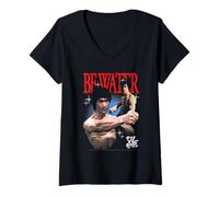 Mujer Bruce Lee Be Water Retro Martial Arts Poses Retro Movie Camiseta Cuello V