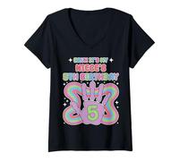 Mujer Bruh, Camiseta de Fiesta de tío para el Quinto cumpleaños de mis sobrinas Camiseta Cuello V