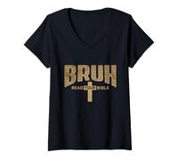 Mujer Bruh Lee Tu Biblia - Pascua Cristiana Fe Camiseta Cuello V