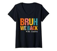 Mujer Bruh Regresamos a los Estudiantes de Quinto Grado de Quinto Grado de Regreso a la Escuela 1er día Camiseta Cuello V