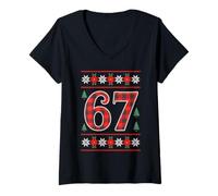 Mujer Bruh This MY Ugly 67 Jersey DE Navidad Broma 6 7 Bruh Gen Camiseta Cuello V