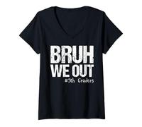 Mujer Bruh We Out Clase de graduación de quinto grado para estudiantes de quinto grado de 2025 Camiseta Cuello V