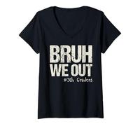 Mujer Bruh We Out Clase de graduación de quinto grado para estudiantes de quinto grado de 2025 Camiseta Cuello V
