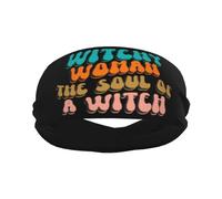 Mujer Bruja El Alma De Una Bruja Retro Halloween Unisex Diadema Deportiva Comoda Cinta Pelo Deporte Antideslizante Diadema para Fútbol Yoga Fitness Entrenamiento