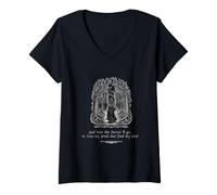 Mujer Bruja en el Bosque, al Bosque voy a Buscar mi Alma Camiseta Cuello V