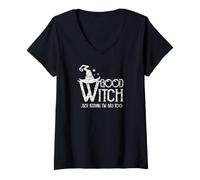 Mujer Bruja Mala Buenos hechizos mágicos Parejas Camiseta Cuello V