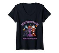 Mujer Brujas Bailando en el Club de mamás de Halloween Camiseta Cuello V