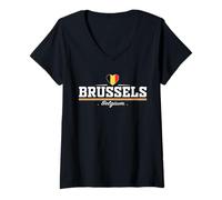 Mujer Brussels Belgium Camiseta Cuello V