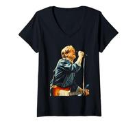 Mujer Bryan Adams Tocando Live Waking Up The World Tour 1992 Camiseta Cuello V