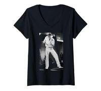 Mujer Bryan Ferry Live Roxy Music Frontman por Simon Fowler Camiseta Cuello V