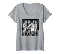 Mujer Bucks Fizz Pop Group Mi cámara Nunca miente, 1982 Camiseta Cuello V