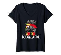 Mujer Bue Gaja Fixe Una Chica Muy Genial Portugal Portugués Divertido Camiseta Cuello V