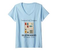 Mujer Buen Camino Credencial del Peregrino 2026 Stamp Collector Camiseta Cuello V