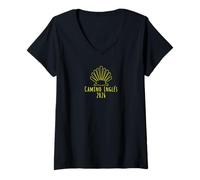 Mujer Buen Camino de Santiago Inglés 2026 Camino Scallop Shell Camiseta Cuello V