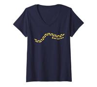 Mujer BUEN CAMINO Saludo, Huellas Minimalistas Camiseta Cuello V