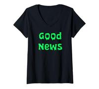Mujer Buenas Noticias Camiseta Cuello V