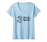 Mujer Bueno, al Menos no Tienes Que Llevar un Cono Lindo Perro Cita Camiseta Cuello V