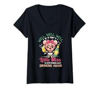 Mujer Bueno, si no es Little-Miss Nunca volveré a Beber Adulto Camiseta Cuello V