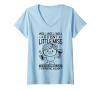 Mujer Bueno, si no se Pierde, Nunca volveré a Beber Divertido Camiseta Cuello V