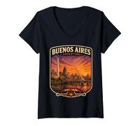 Mujer Buenos Aires Argentina Vacation Viaje en Familia a Buenos Aires Camiseta Cuello V
