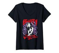 Mujer Buffy The Vampire Slayer Front and Back Lightning TV Show Camiseta Cuello V