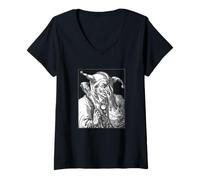 Mujer Bufón por Heinrich Vogtherr Comedia tonta Camiseta Cuello V