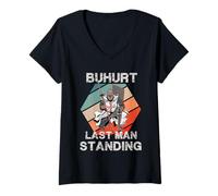 Mujer Buhurt - Figura Decorativa, diseño de Buhurd Ritter Turnier Camiseta Cuello V