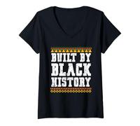 Mujer Built by Black History Black History Month Men Women Camiseta Cuello V