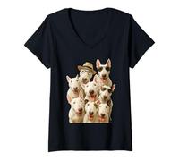 Mujer Bull Terrier Camiseta Cuello V