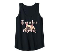 Mujer Bulldog Francés Mamá Perro Frenchie Mamá Lindo Cachorro Camiseta sin Mangas