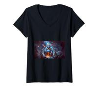 Mujer Bumba mitología africana creador dios de la luz y la vida Camiseta Cuello V