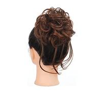 Mujer Bun scrunches Piezas de moño de pelo rizado ondulado for mujer, moño desordenado, pieza de pelo sintético despeinado, extensión de moños for el cabello, banda elástica for el cabello Bun hair (