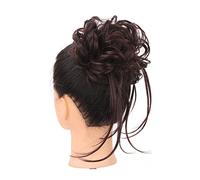 Mujer Bun scrunches Piezas de moño de pelo rizado ondulado for mujer, moño desordenado, pieza de pelo sintético despeinado, extensión de moños for el cabello, banda elástica for el cabello Bun hair (